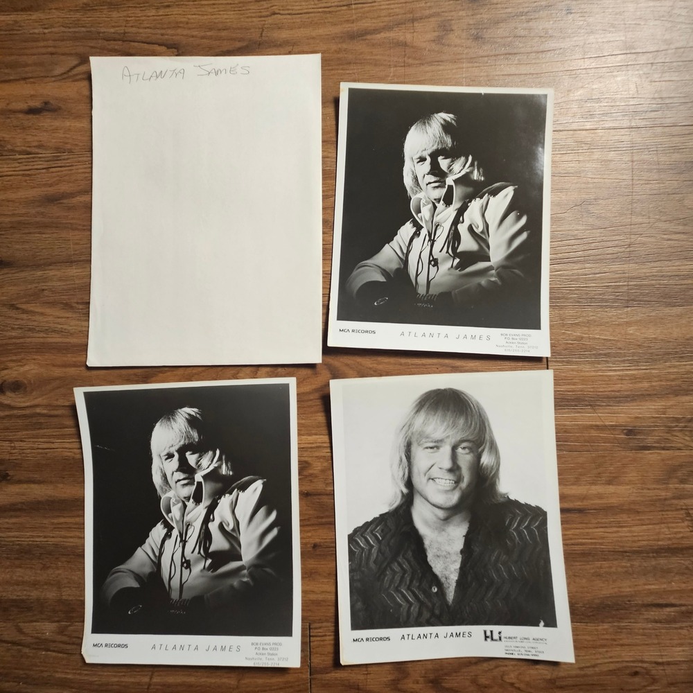 Lot of 3 Atlanta James Vintage 80s Country Music Singer 8x10‎ Press Photos